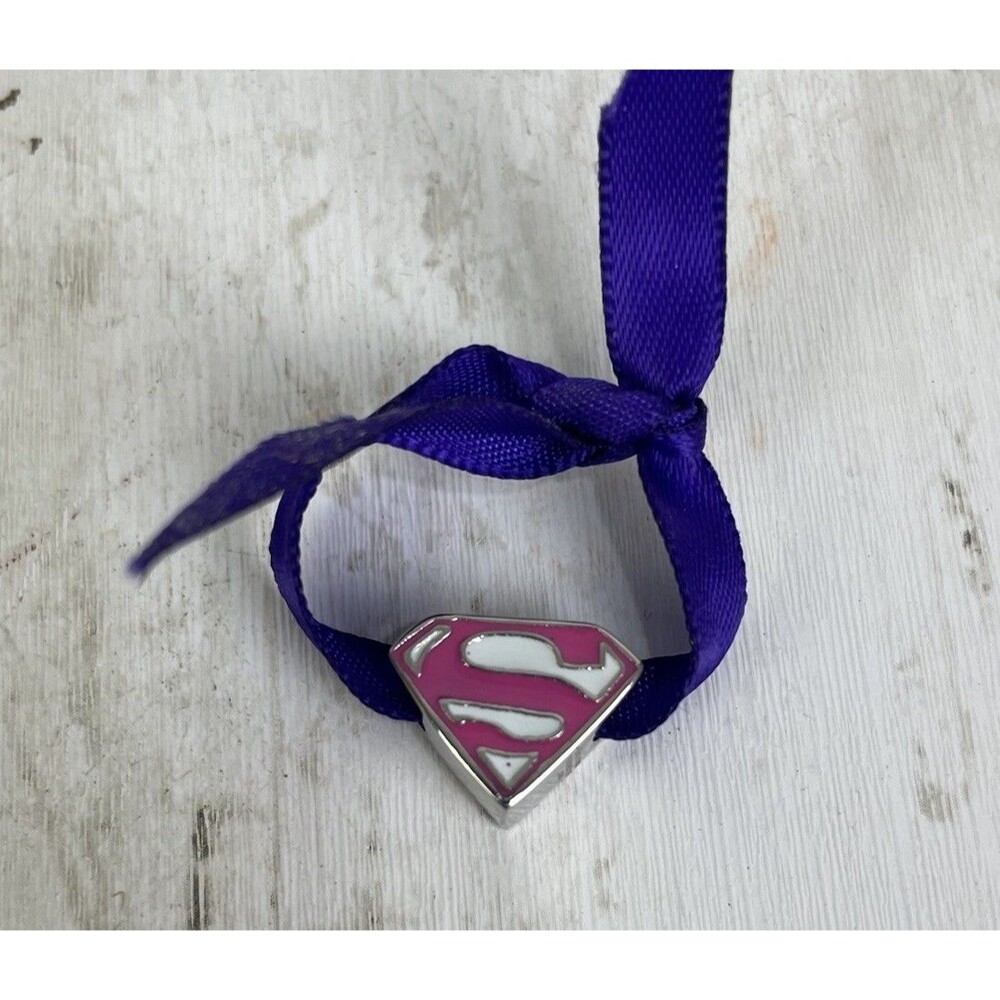 Hallmark Connections Super Mom Pink Charm Bead Stainless Steel NWOT